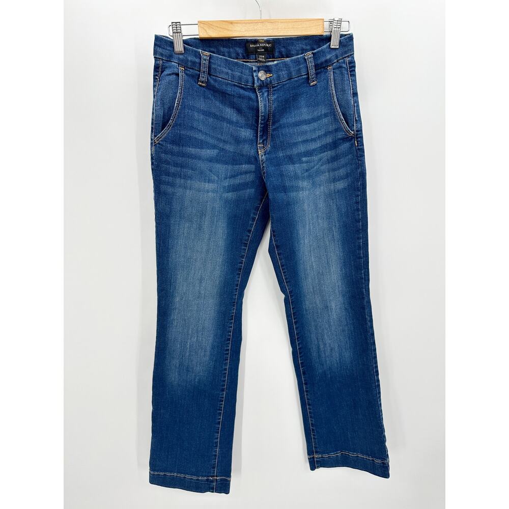 Banana Republic Womens Denim Trouser Jeans Bootcut Blue Mid Rise 27/4 S/323405
